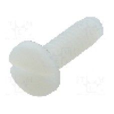 Surub UNC 8-32, poliamida, lungime 12.7mm, cap rotund, pas filet {{Pas filet}}, KEYSTONE - 9345