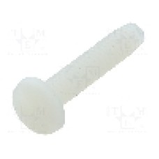 Surub UNC 8-32, poliamida, lungime 19.05mm, cap rotund, pas filet {{Pas filet}}, KEYSTONE - 9347