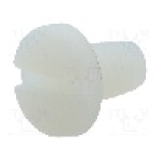 Surub UNC 8-32, poliamida, lungime 6.25mm, cap rotund, pas filet {{Pas filet}}, KEYSTONE - 9343