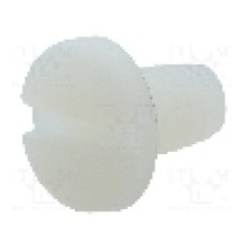 Surub UNC 8-32, poliamida, lungime 6.25mm, cap rotund, pas filet {{Pas filet}}, KEYSTONE - 9343