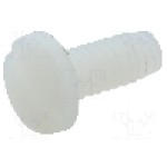 Surub UNC 8-32, poliamida, lungime 9.53mm, cap rotund, pas filet {{Pas filet}}, KEYSTONE - 9344