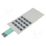 Tastatura cu membrana, 71mm x 155mm, 16 taste, LC ELEKTRONIK - STD44-08 Tastatura cu membrana, 71mm x 155mm, 16 taste, LC ELEKTRONIK - STD44-08