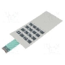 Tastatura cu membrana, 71mm x 155mm, 16 taste, LC ELEKTRONIK - STD44-08
