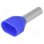 Terminal cu compresie, cablu 2.5mm<sup>2</sup>, cositorit, WEIDMÜLLER - 9037500000 H2,5/19D ZH BL