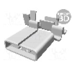 Terminal tip plat, pentru surub {{Orificiu pentru şurub}}, TE Connectivity - 1544113-1