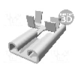 Terminal tip plat, pentru surub {{Orificiu pentru şurub}}, TE Connectivity - 180464-2