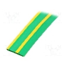 Tub termocontractant, 12.7mm, {{Lungime}}, galben-verde, HELLERMANNTYTON - 309-41277