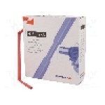 Tub termocontractant, 6.4mm, 5m, roşie, HELLERMANNTYTON - 300-30642