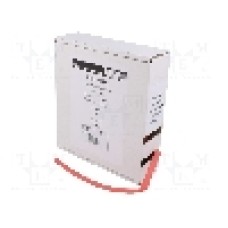 Tub termocontractant, 6.4mm, 5m, roşie, TASKER - BOX 6432 R