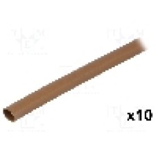 Tub termocontractant, 6mm, 200mm, maro, HELLERMANNTYTON - 308-30614