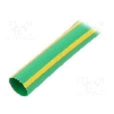 Tub termocontractant, 6mm, 30m, galben-verde, HELLERMANNTYTON - 333-30607
