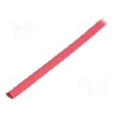 Tub termocontractant, 6mm, 30m, roşie, HELLERMANNTYTON - 333-30602