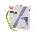 Tub termocontractant, 9.5mm, 5m, galben-verde, HELLERMANNTYTON - 300-30957
