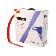 Tub termocontractant, 9.5mm, 5m, roşie, HELLERMANNTYTON - 300-30952