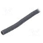 Tub protectie cablu, PVC, diametru interior 11mm, gri inchis, PAWBOL - 6160-25/750