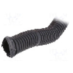 Tub protectie cablu, PVC, diametru interior 14,5mm, gri inchis, PAWBOL - 6100A-25/750P