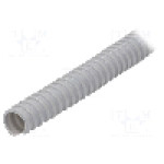 Tub protectie cablu, PVC, diametru interior 16mm, gri, PAWBOL - 17016