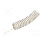 Tub protectie cablu, PVC, diametru interior 19mm, gri, PAWBOL - 6163A-25P
