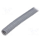 Tub protectie cablu, oţel, PVC, diametru interior 48mm, gri deschis, HELLERMANNTYTON - 167-00248
