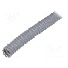 Tub protectie cablu, oţel, PVC, diametru interior 48mm, gri deschis, HELLERMANNTYTON - 167-00248