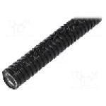 Tub protectie cablu, oţel galvanizat, diametru interior 21mm, neagra, ANAMET EUROPE - 302.025.3