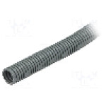 Tub protectie cablu, poliamida 12, diametru interior 21,7mm, gri, PMA - PISG-23S