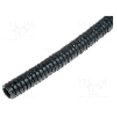 Tub protectie cablu, poliamida 6, diametru interior 16,7mm, neagra, HELLERMANNTYTON - 166-11104