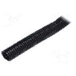 Tub protectie cablu, poliamida 6, diametru interior 27,6mm, neagra, PMA - PCLG-29B