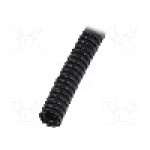 Tub protectie cablu, poliamida 6, diametru interior 5,6mm, neagra, PMA - PACOF-07B