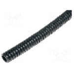 Tub protectie cablu, poliamida 6, diametru interior 8,2mm, neagra, HELLERMANNTYTON - 166-11101