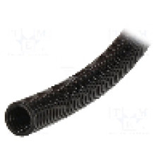 Tub protectie cablu, poliamida 6, diametru interior 9,6mm, neagra, PMA - CYLT-10B