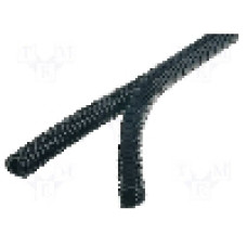 Tub protectie cablu, poliamida, diametru interior 10,5mm, neagra, HELLERMANNTYTON - 166-11802