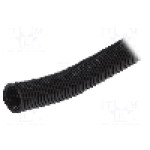 Tub protectie cablu, poliamida, diametru interior 23mm, neagra, HUMMEL - 1.510.2101.14