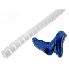 Tub protectie cablu, polipropilena, diametru interior {{Diametru interior}}, alba, HELLERMANNTYTON - 161-64207