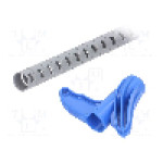 Tub protectie cablu, polipropilena, diametru interior {{Diametru interior}}, argintie, HELLERMANNTYTON - 161-64203