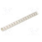 Tub protectie cablu, polipropilena, diametru interior {{Diametru interior}}, gri deschis, HELLERMANNTYTON - 161-64102