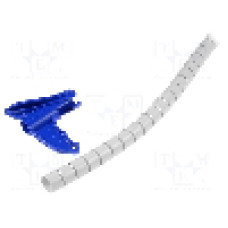 Tub protectie cablu, polipropilena, diametru interior {{Diametru interior}}, gri deschis, HELLERMANNTYTON - 161-64205