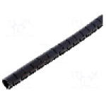 Tub protectie cablu, polipropilena, diametru interior {{Diametru interior}}, neagra, ESSENTRA - SHR-08-PPB