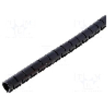Tub protectie cablu, polipropilena, diametru interior {{Diametru interior}}, neagra, ESSENTRA - SHR-08-PPB