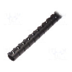 Tub protectie cablu, polipropilena, diametru interior {{Diametru interior}}, neagra, HELLERMANNTYTON - 161-64201