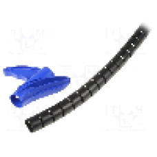 Tub protectie cablu, polipropilena, diametru interior {{Diametru interior}}, neagra, HELLERMANNTYTON - 161-64204