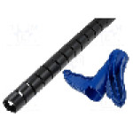 Tub protectie cablu, polipropilena, diametru interior {{Diametru interior}}, neagra, HELLERMANNTYTON - 161-64301