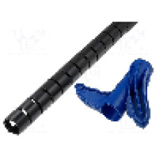 Tub protectie cablu, polipropilena, diametru interior {{Diametru interior}}, neagra, HELLERMANNTYTON - 161-64301