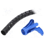 Tub protectie cablu, polipropilena, diametru interior {{Diametru interior}}, neagra, HELLERMANNTYTON - 161-64501