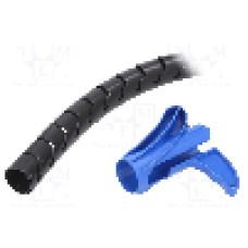 Tub protectie cablu, polipropilena, diametru interior {{Diametru interior}}, neagra, HELLERMANNTYTON - 161-64501