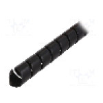Tub protectie cablu, polipropilena, diametru interior {{Diametru interior}}, neagra, HELLERMANNTYTON - 162-20200