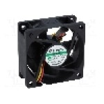 Ventilator 60x60x25mm, 12V DC, volum aer 45.63m<sup>3</sup>/h, lagar Vapo, SUNON - MF60251VX-1000U-G99