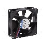 Ventilator 80x80x25mm, 12V DC, volum aer 79m<sup>3</sup>/h, lagar cu bila, EBM-PAPST - 8412 NH