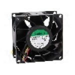 Ventilator 80x80x38mm, 12V DC, volum aer 193.5m<sup>3</sup>/h, lagar cu bila, SUNON - PF80381B1-000U-S99