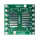 Adaptor PCB, dublu placat, SSOP14, SOP14, 122402 Adaptor PCB, dublu placat, SSOP14, SOP14, 122402